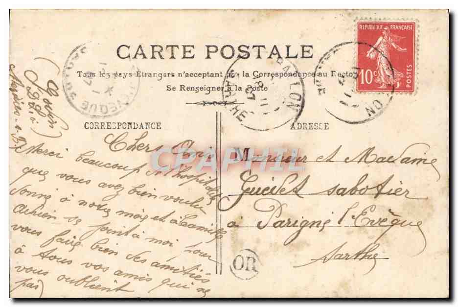 CPA Fantaisie Enfant Chat Chaton  — Rückseite