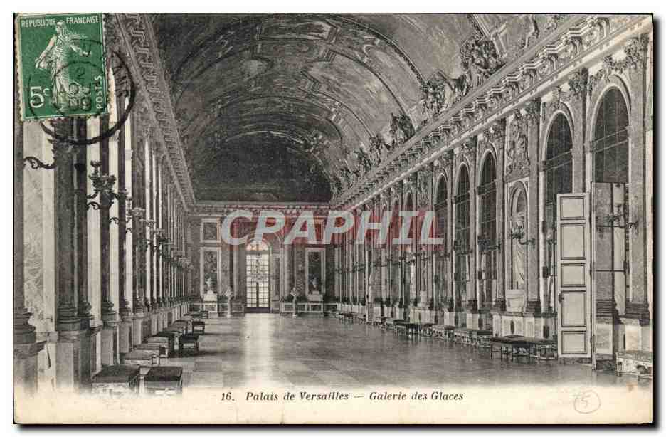 CPA Palais de Versailles Galerie des Glaces