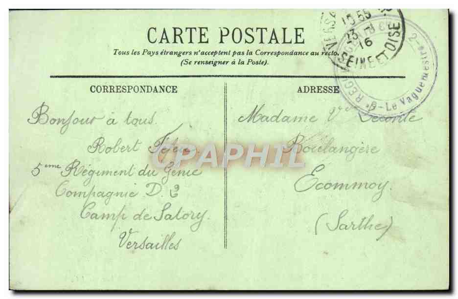 CPA Versailles Petit Trianon Hameau de Marie Antoinette La laiterie et le lac — Verso