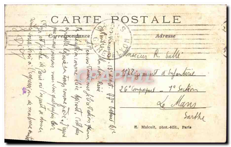CPA Vincennes Le Donjon et la Chapelle du Fort — Rückseite