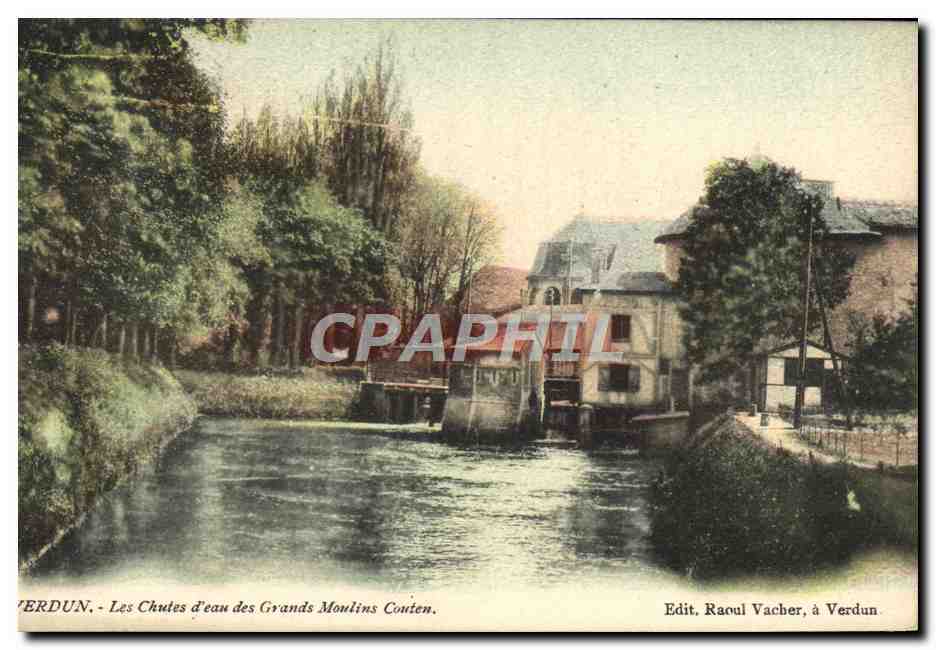 Verdun - Les Chutes d'eau des Grands Moulins Contien — Edit. Raoul Vacher, à Verdun