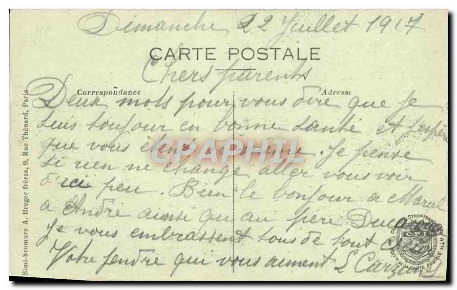 CPA Vic sur Aisne Le Pont du Chemin de Fer Sur L'Aisne — Back