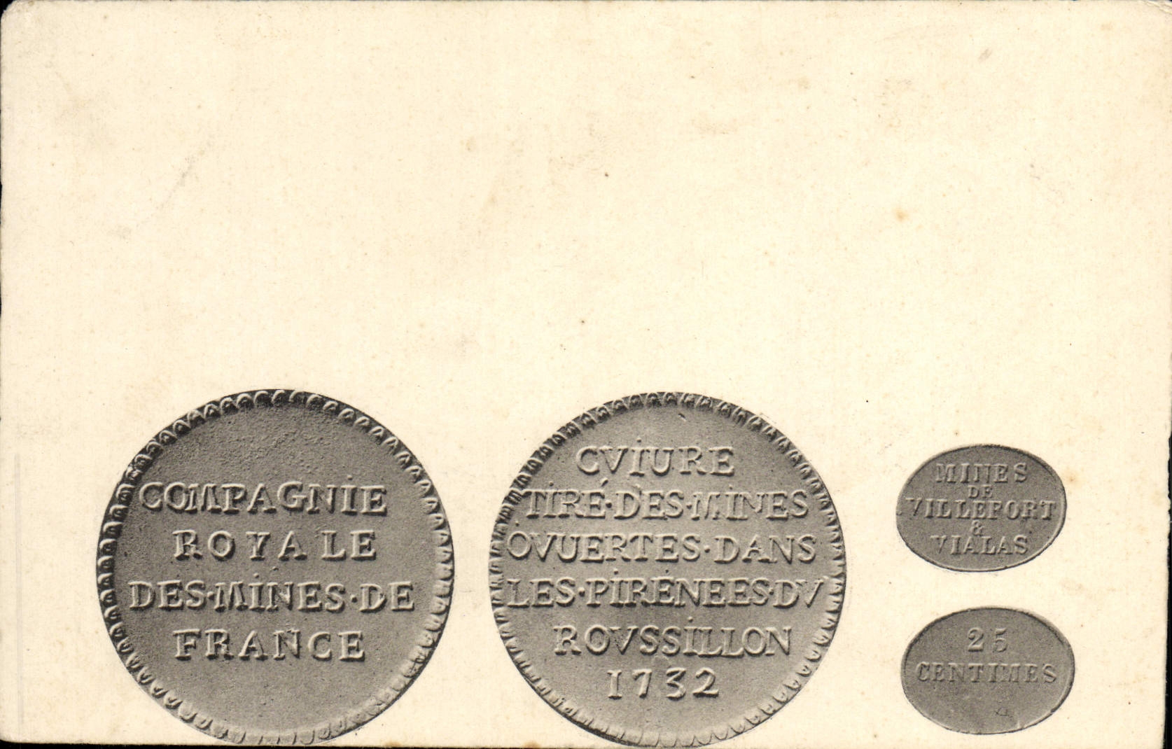 CPA Medaille Compagnue royale des mines de France Mines Pyrenees Roussilon 