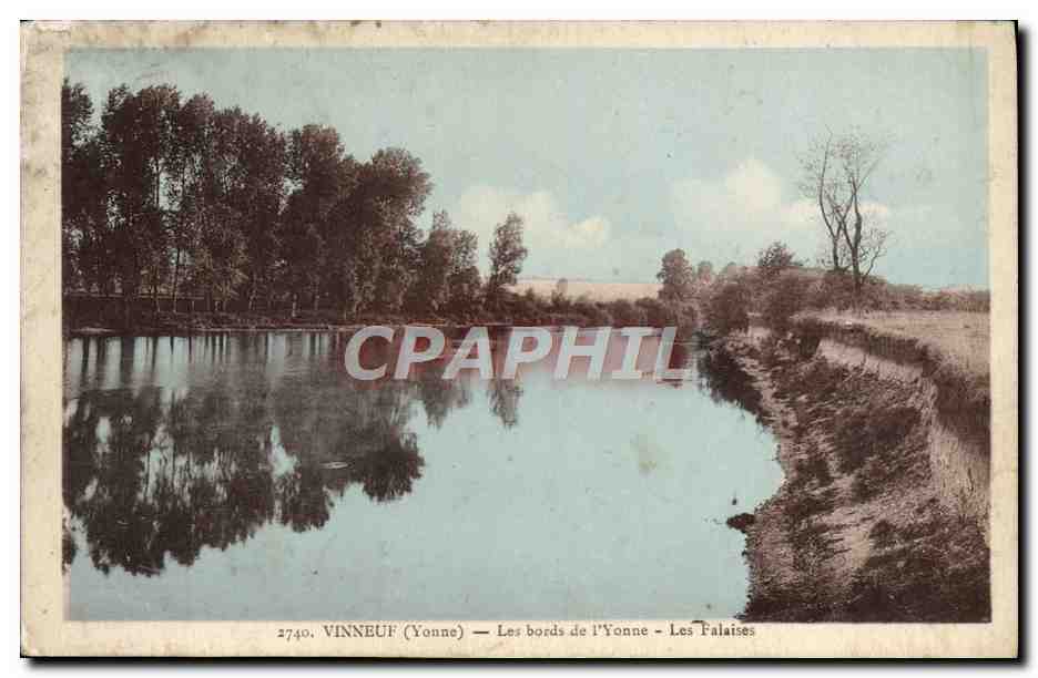 CPA Vinneuf Les Bords de L'Yonne Les falaises
