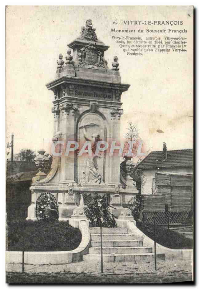 CPA Vitry le Francois Monument du souvenir Francais