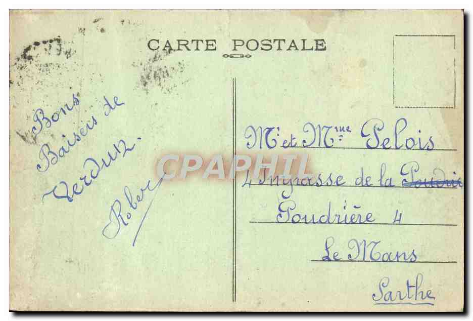 CPA Fort de Vaux Militaria  — Rückseite