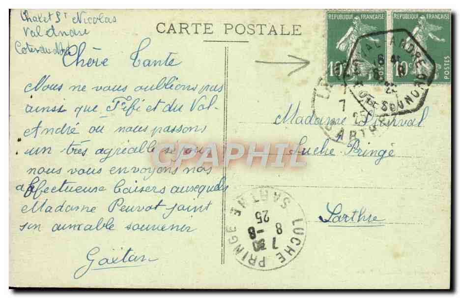 La Bretagne Pittoresque — Vue générale de la plage prise des hauteurs de Château-Tanguy — VAL-ANDRÉ, n° 2489 — Reverso
