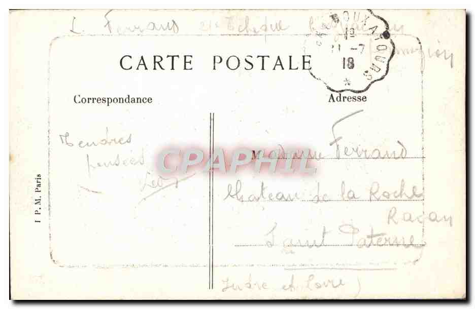 CPA Villeloin Coulange Bibliotheque de l'abbe Michel de Marolles  — Rückseite