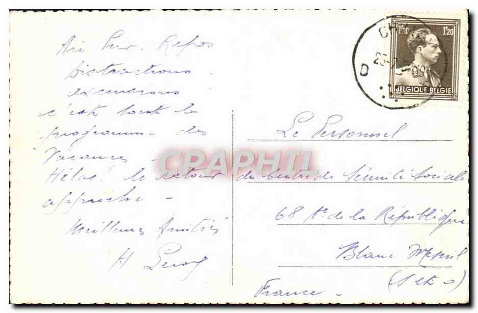 CPM Souvenir du Lac de Virelles Bateaux Voiliers  — Rückseite