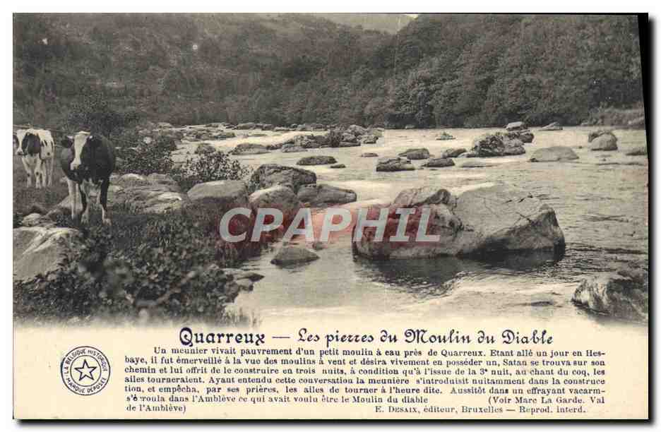 CPA Quarreux Les Pierres Du Moulin du Diable Vaches