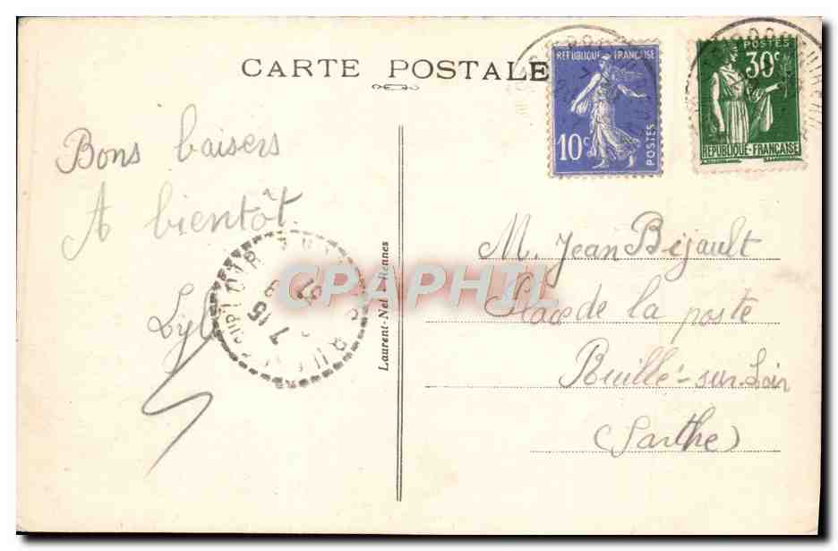 CPA Quiberon Port Maria Bateaux — Rückseite