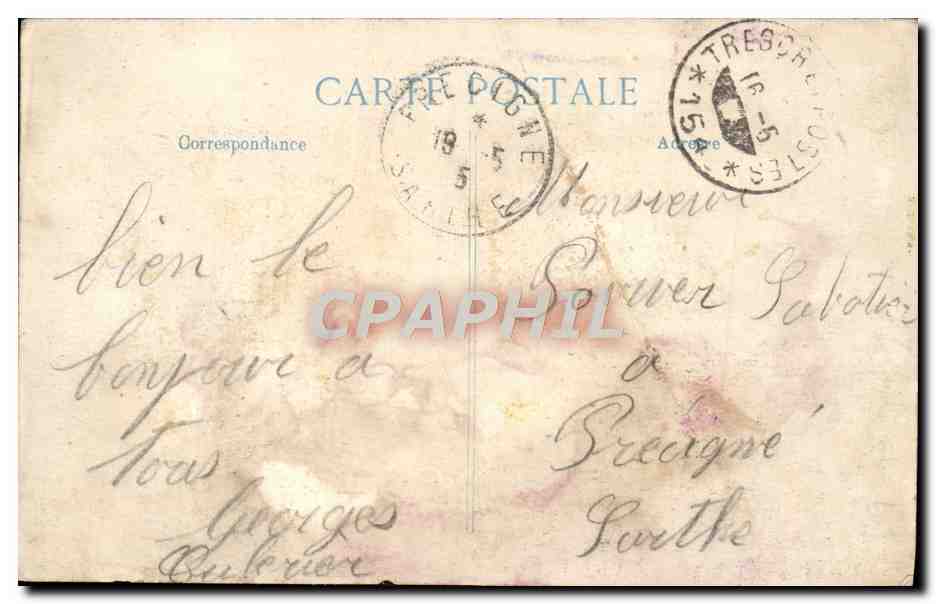 CPA Bataille de la Marne Revigny Rue de Bar — Rückseite