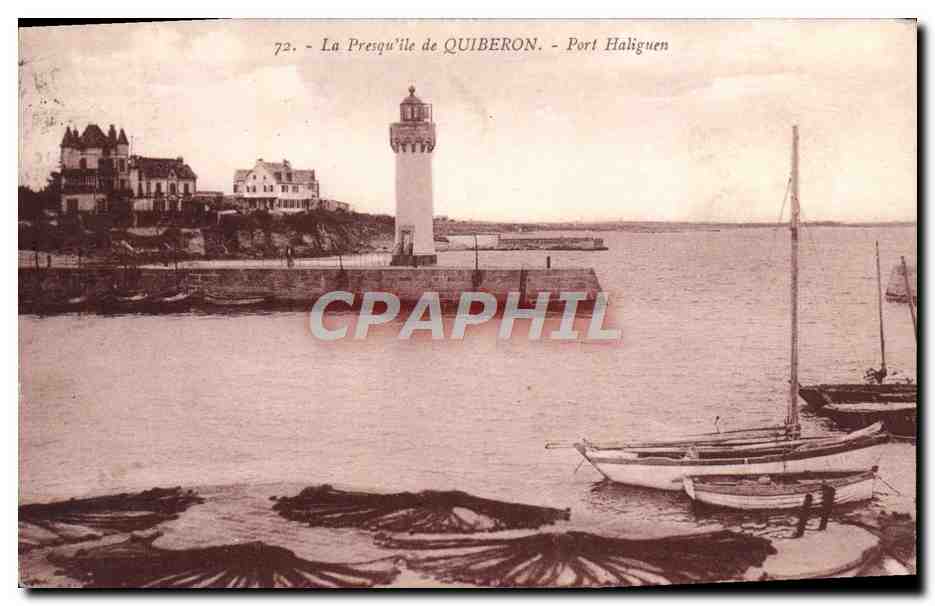 CPA Quiberon La Presquile de Port Haliguen Bateaux