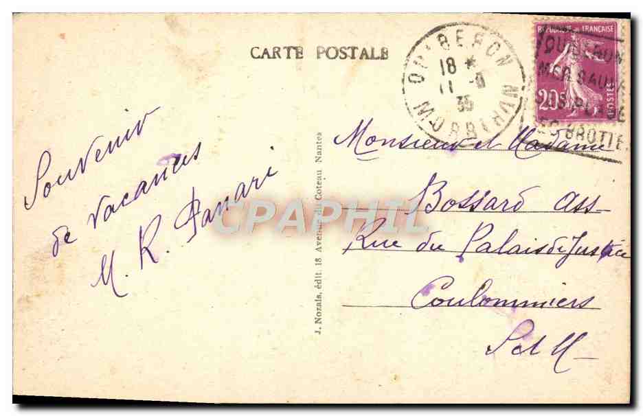 CPA Quiberon La Presquile de Port Haliguen Bateaux — Rückseite