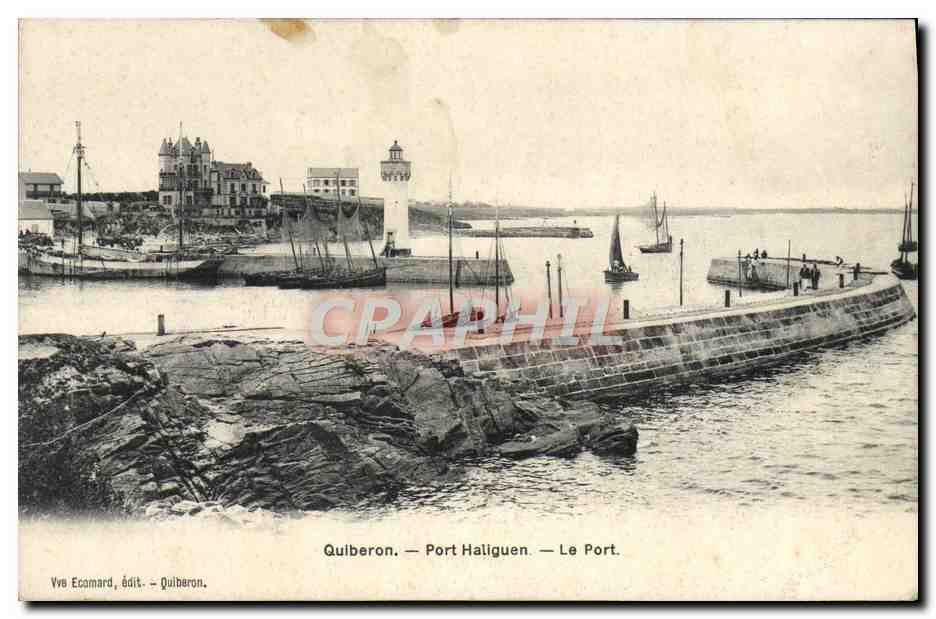 CPA Quiberon Port Haliguen Le Port Bateaux