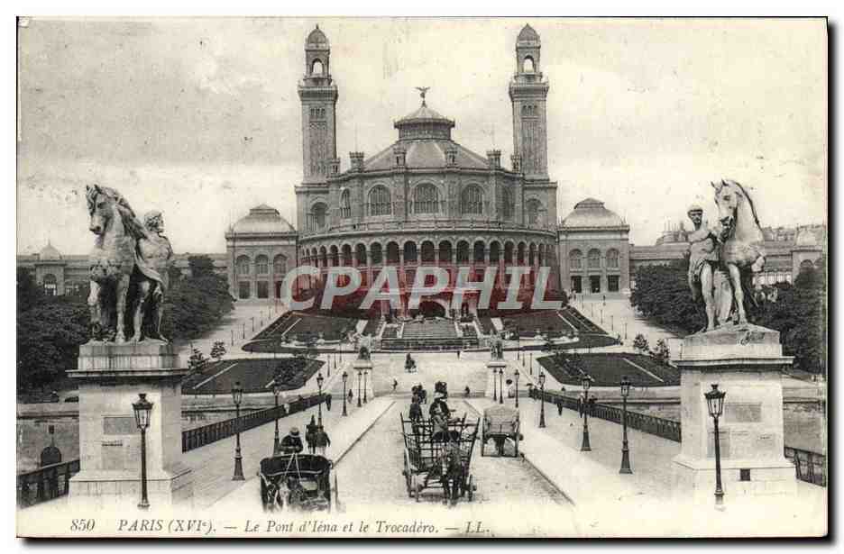 CPA Paris Le Pont d'Iena et le Trocadero