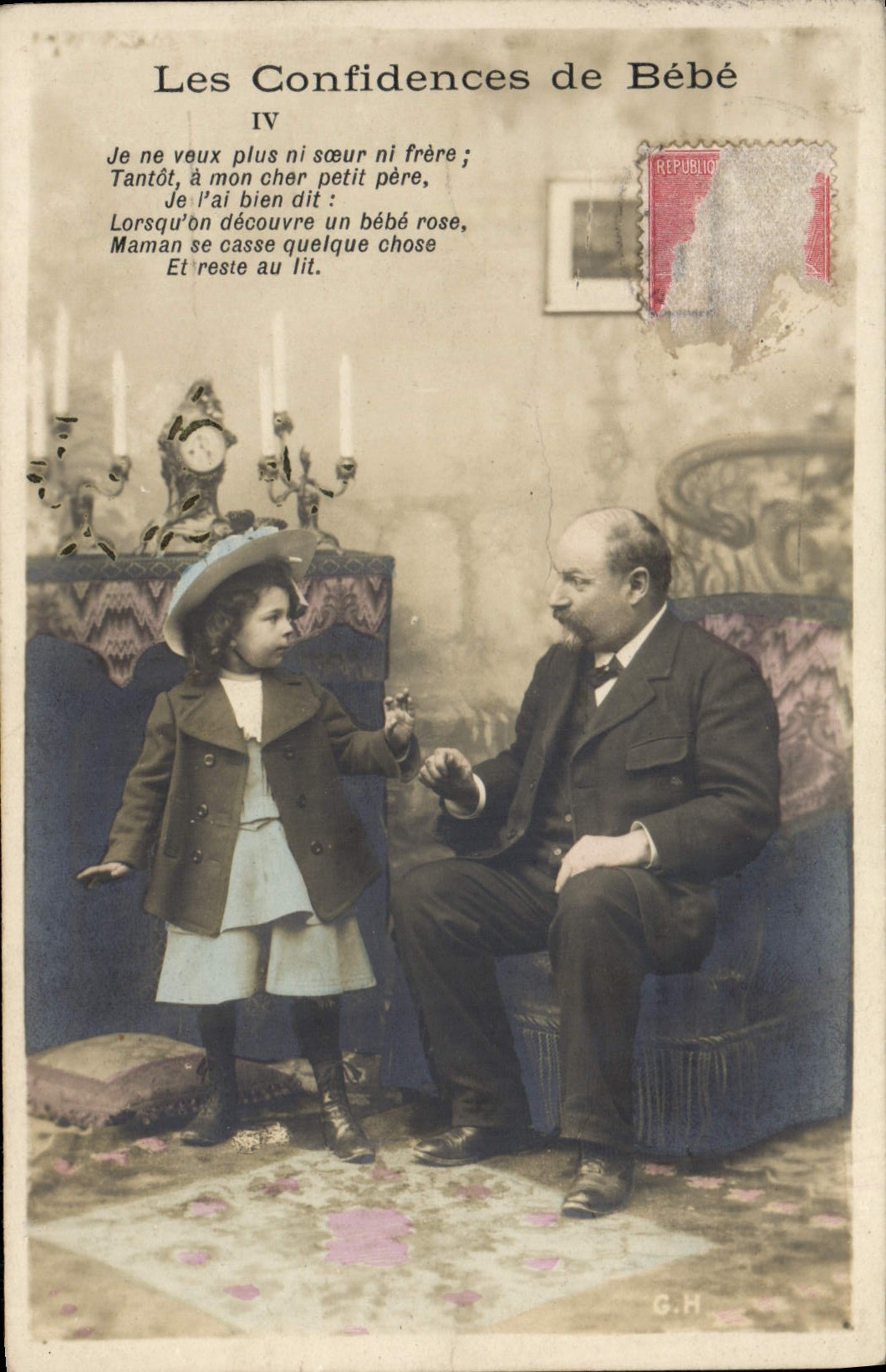CPA Les Confidences de Bebe Enfant