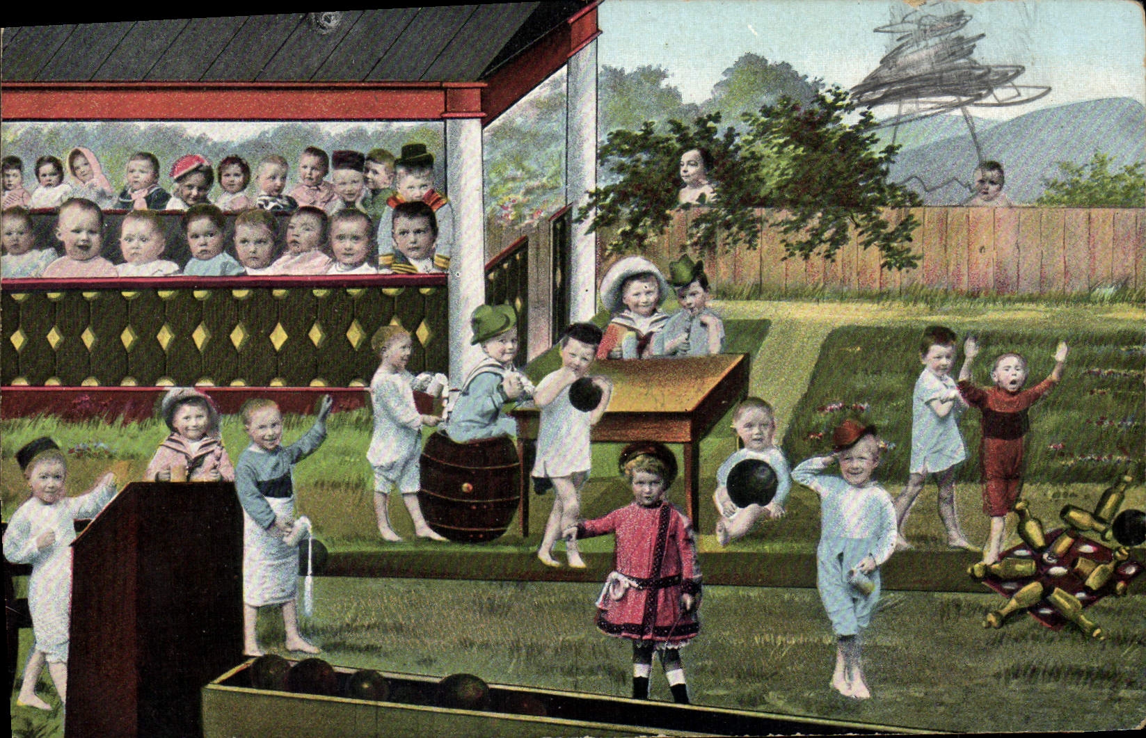 CPA Fantaisie Enfants Bowling