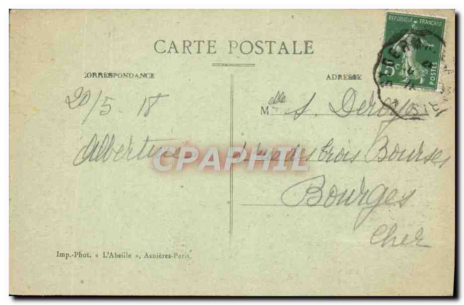 CPA Saint Germain en Laye Le Rond Point des Roses et la Terrasse construite par le Notre Avion  — Verso