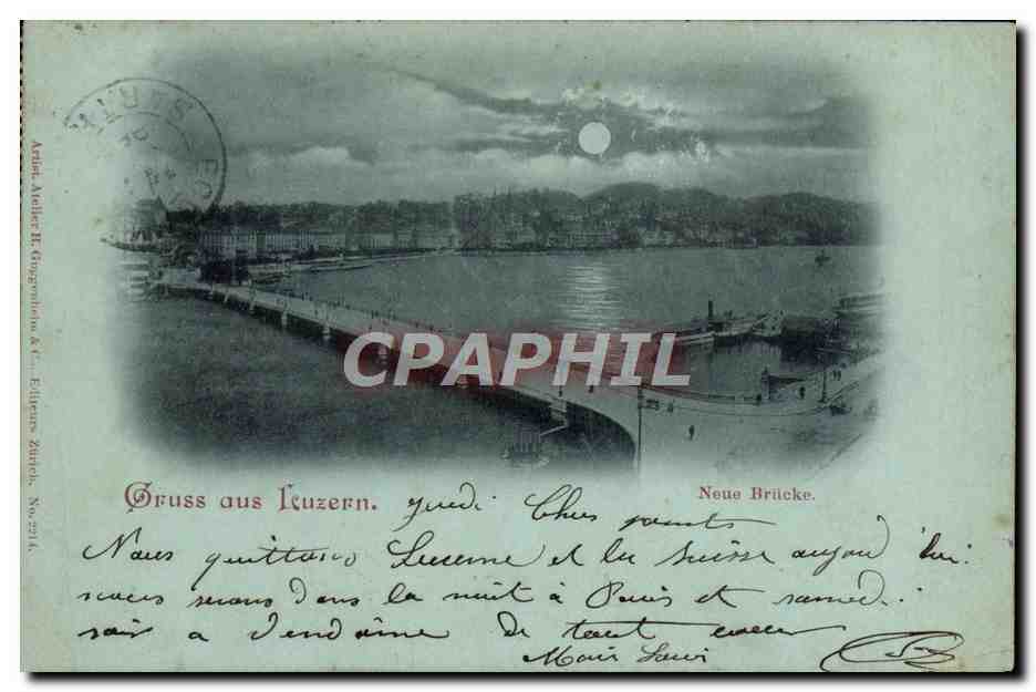 CPA Gruss Aus Luzern Neue Brucke 