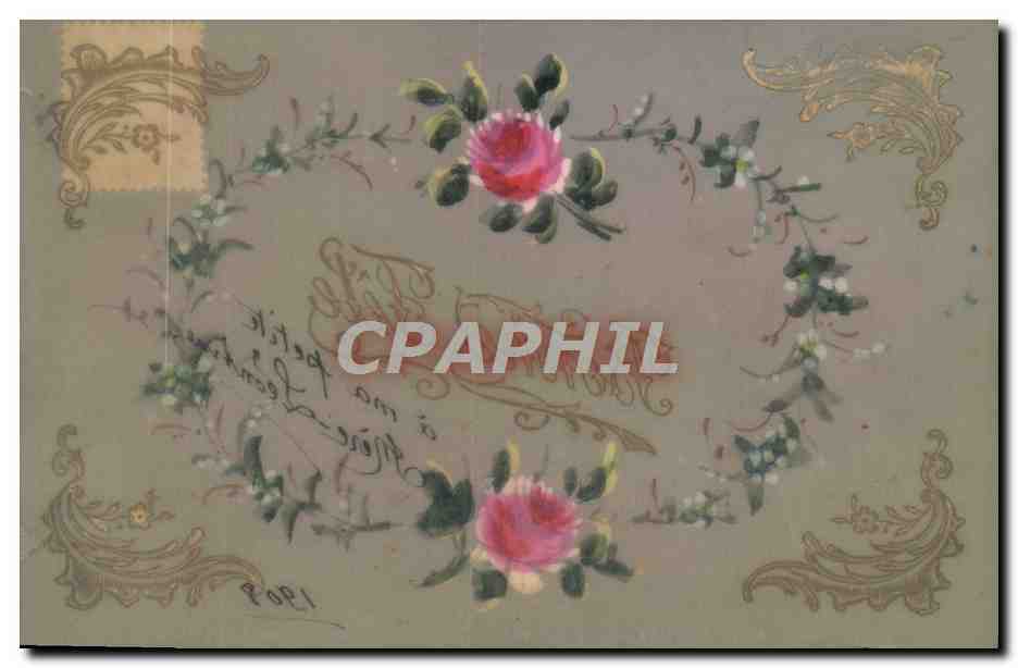 CPA Fantaisie Fleurs  — Rückseite
