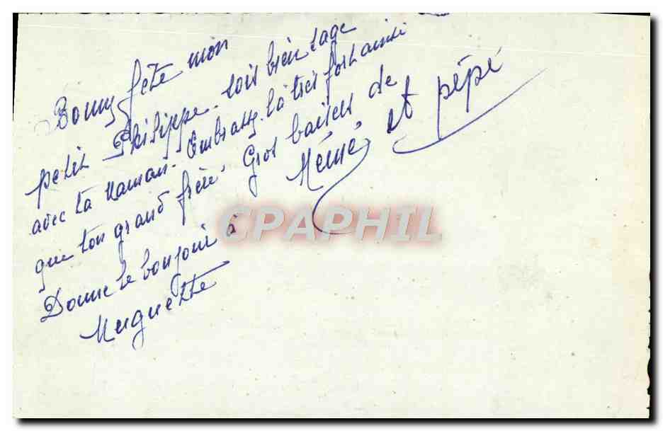 CPM Fantaisie Enfant Chien Bonne Fete — Rückseite