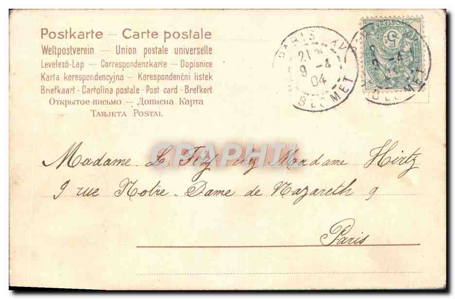 CPA Fantaisie Fleurs Bonne Fete — Rückseite