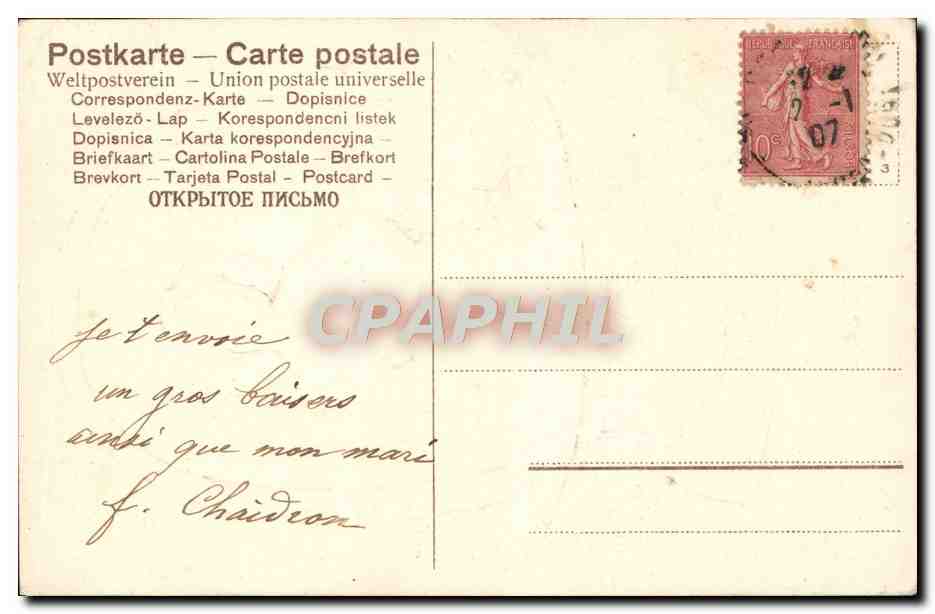 CPA Fantaisie Enfant Bonne Annee — Verso