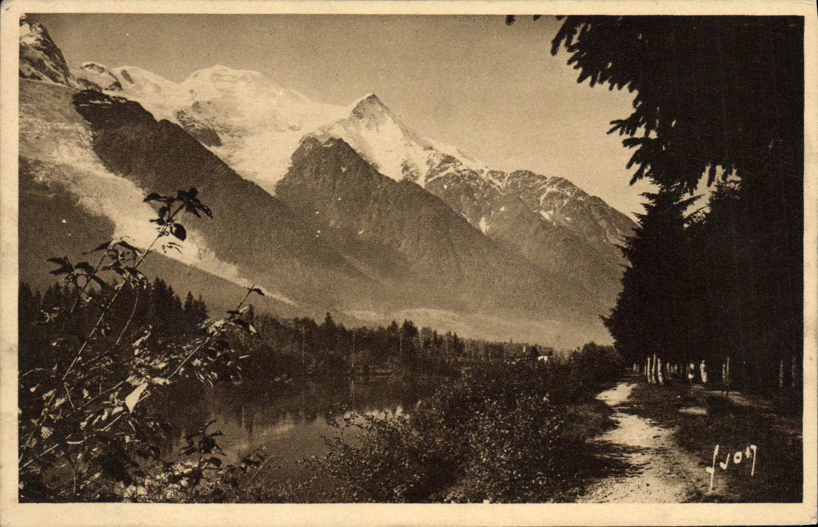 CPA Chamonix Mont Blanc Le Miroir du Mont Blanc