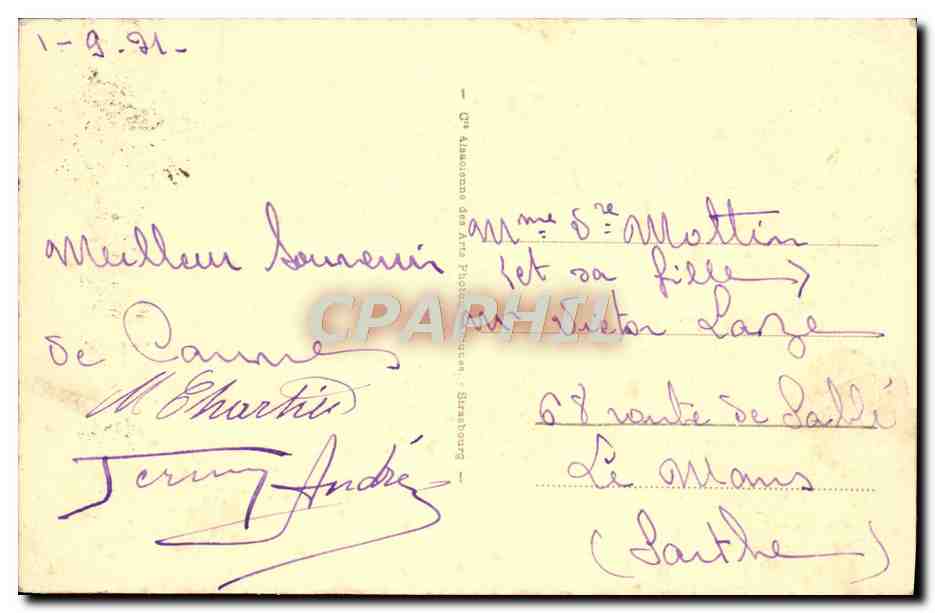 CPA Cannes Plam Beach Le Casino La Piscine — Rückseite