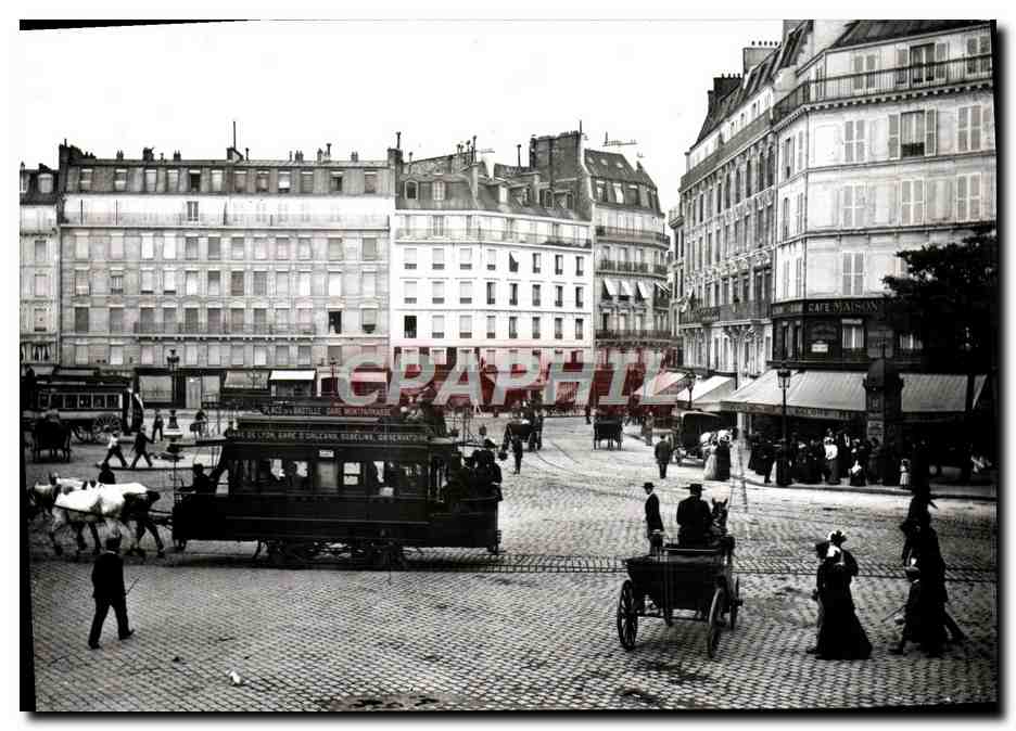 REPRO Paris 1900 Place de Rennes Tramway
