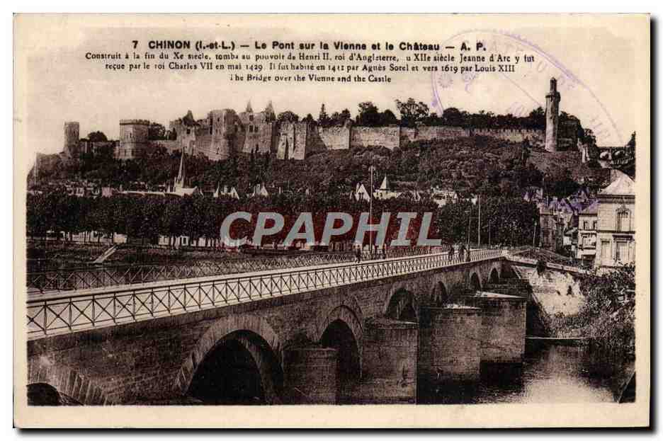 CPA Chinon Le Pont Sur la Vienne et la Chateau