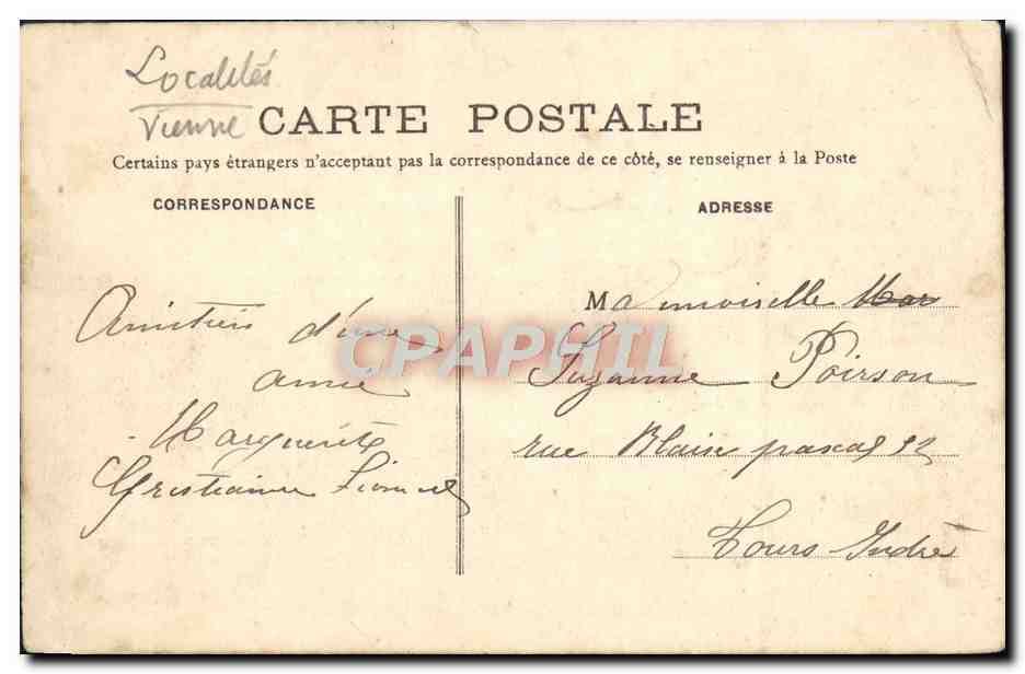 CPA Mirebeau Vue Generale et Hospice — Back