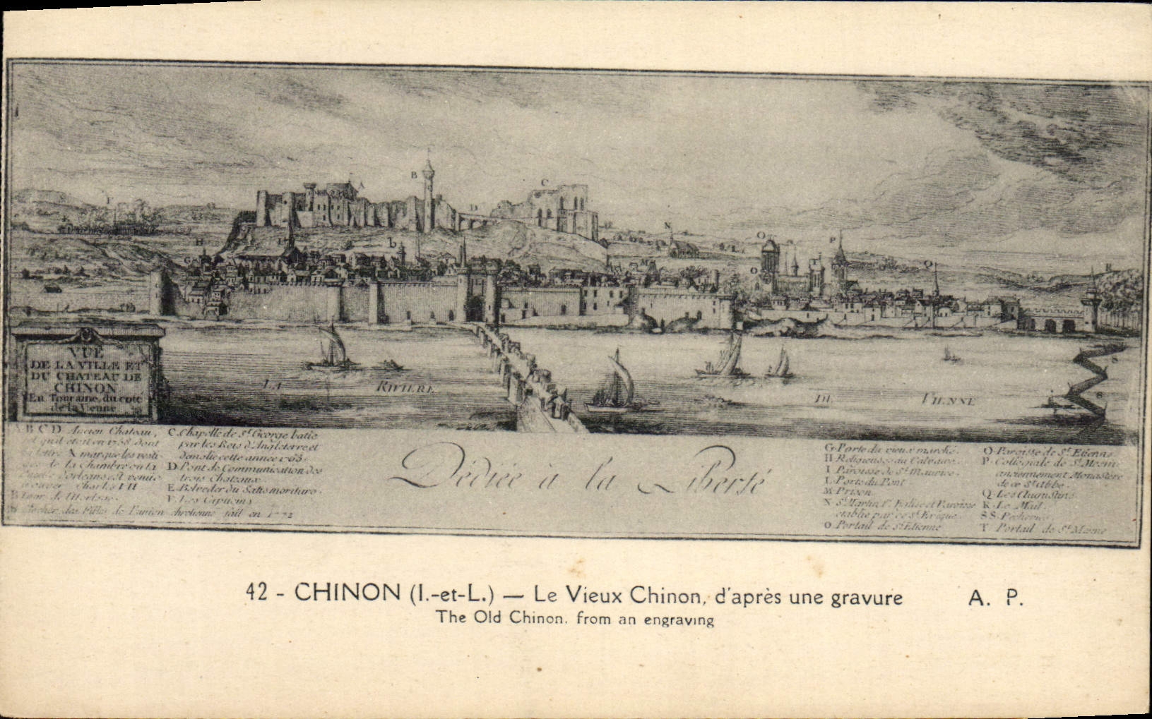 CPA Chinon Le Vieux Chinon d'apres une gravure