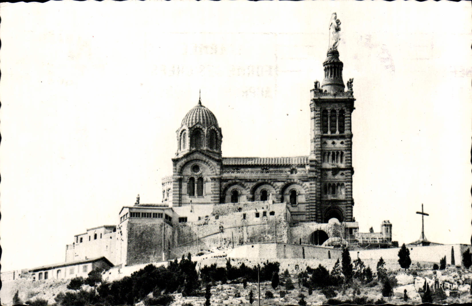 CPM Marseille Notre Dame de la Garde Flamme L'armee forme des chefs Militaria 