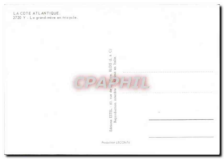 CPM Velo Cylce La grand mere en tricycle — Verso