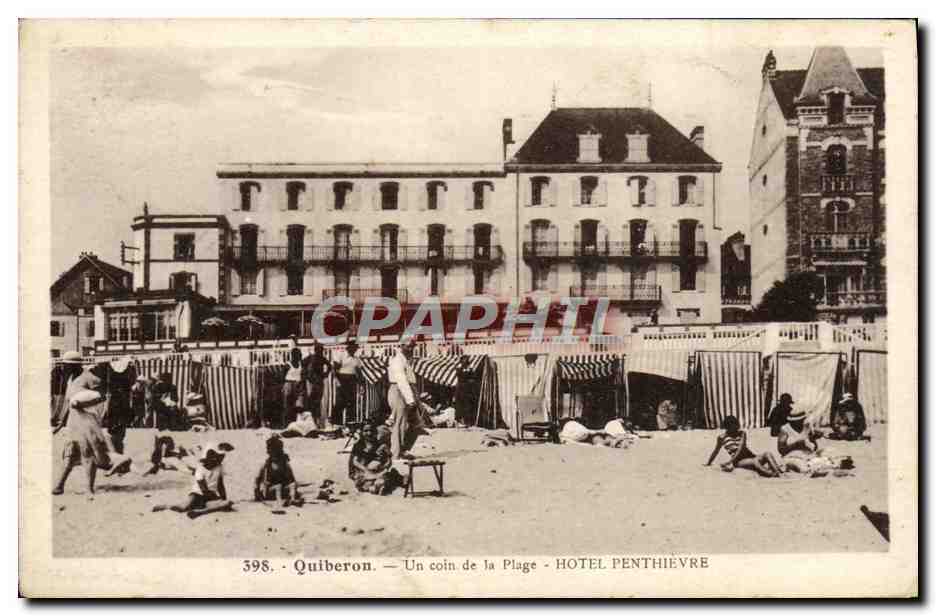 Quiberon — Un coin de la Plage — HOTEL PENTHIEVRE