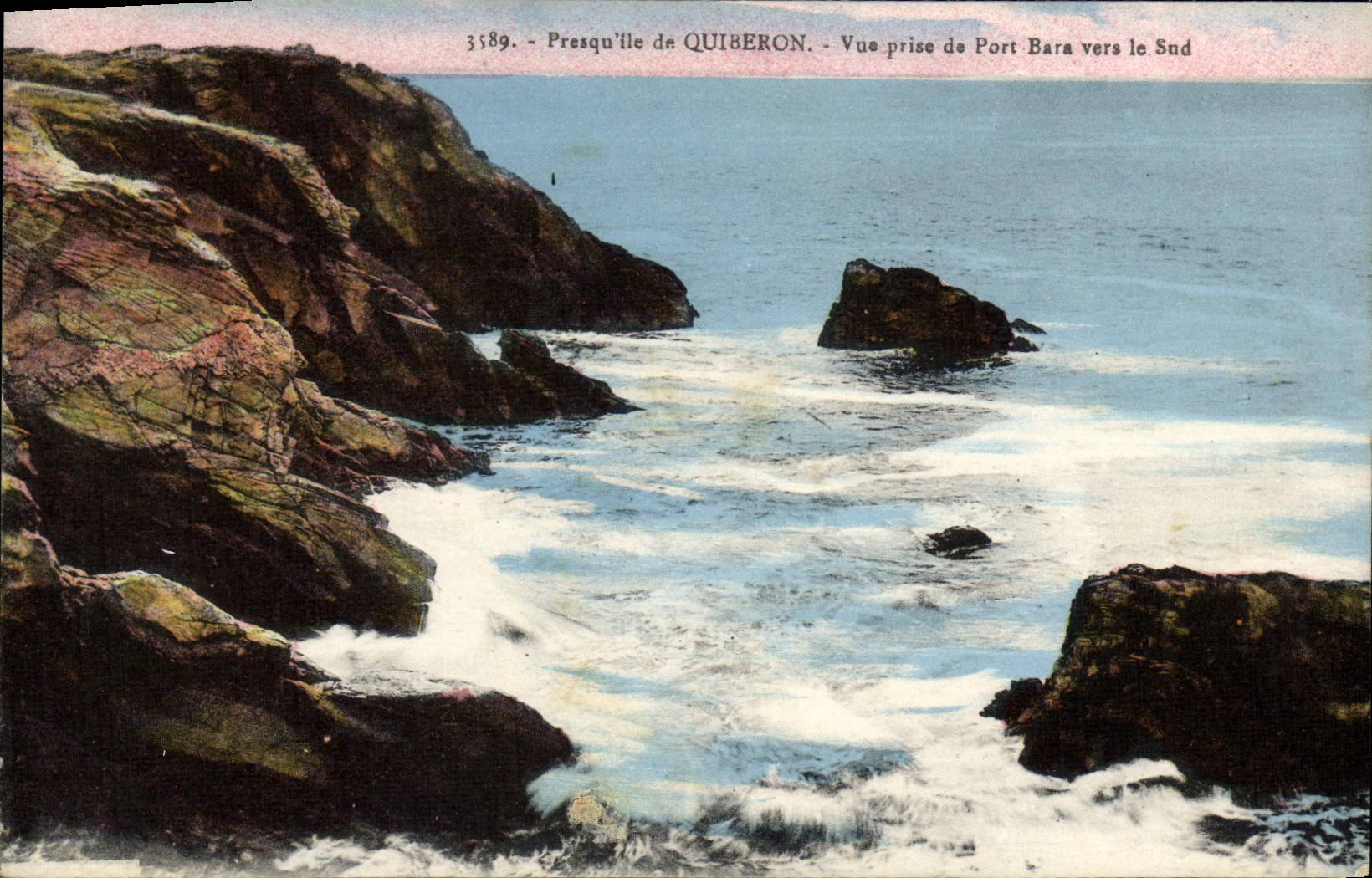 Presqu'île de QUIBERON — Vue prise de Port Bara vers le Sud — n° 3589