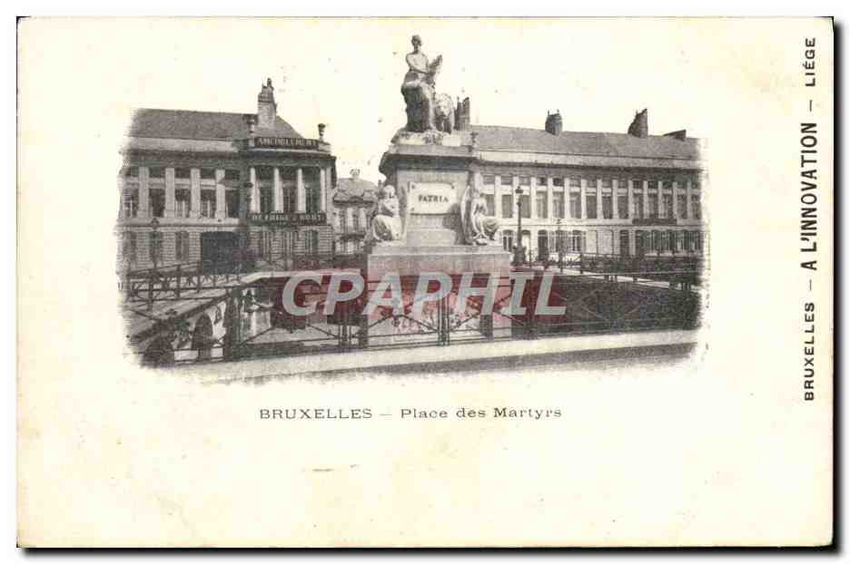 Bruxelles - Place des Martyrs — statue de Patria — éditeur Bruxelles à l'Innovation, Liège
