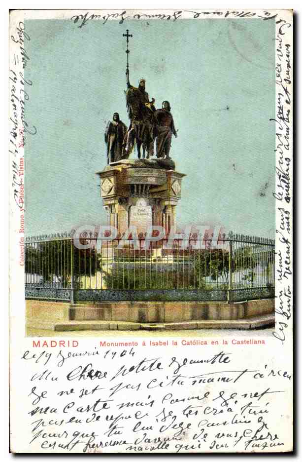CPA Madria Monumento Isabel la Catolica en la Castellana 