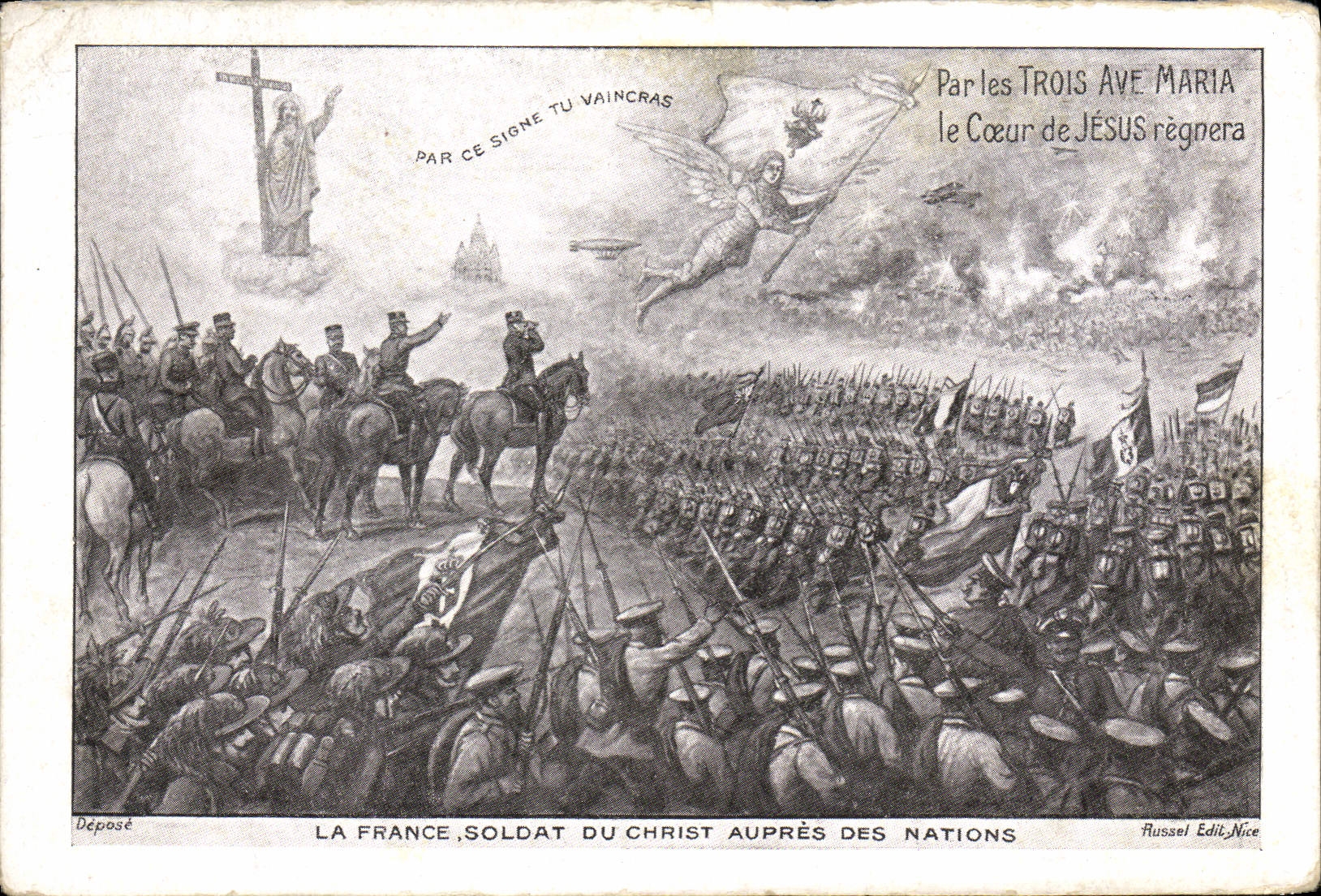 CPA La France Soldat Du Christ Aupres Des Nations Militaria Coeur de Jesus 