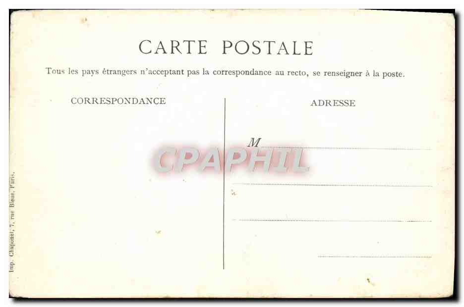 CPA Depart Pour La France Militaria  — Verso