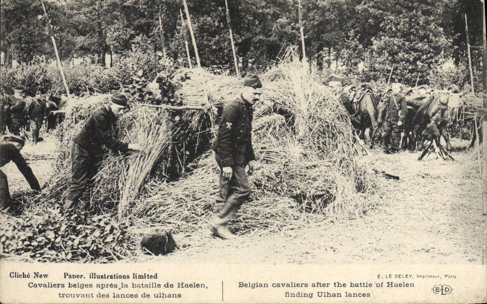 Caballeros belgas después de la batalla de Haelen — E. Le Deley, Impresor, París