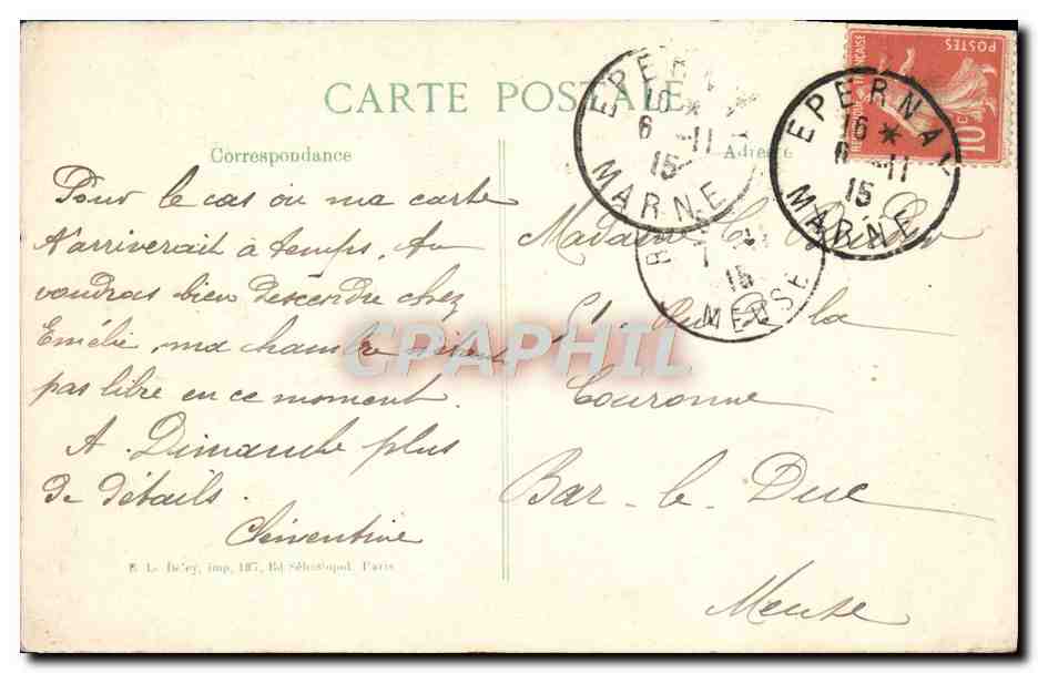 Caballeros belgas después de la batalla de Haelen — E. Le Deley, Impresor, París — Reverso