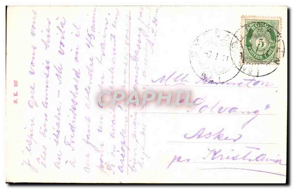CPA Fredrikssten — Verso