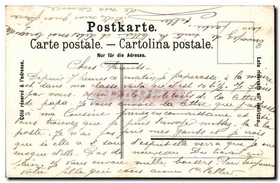 CPA Kanton Basel St Grischons Pilule Pharmacie — Rückseite