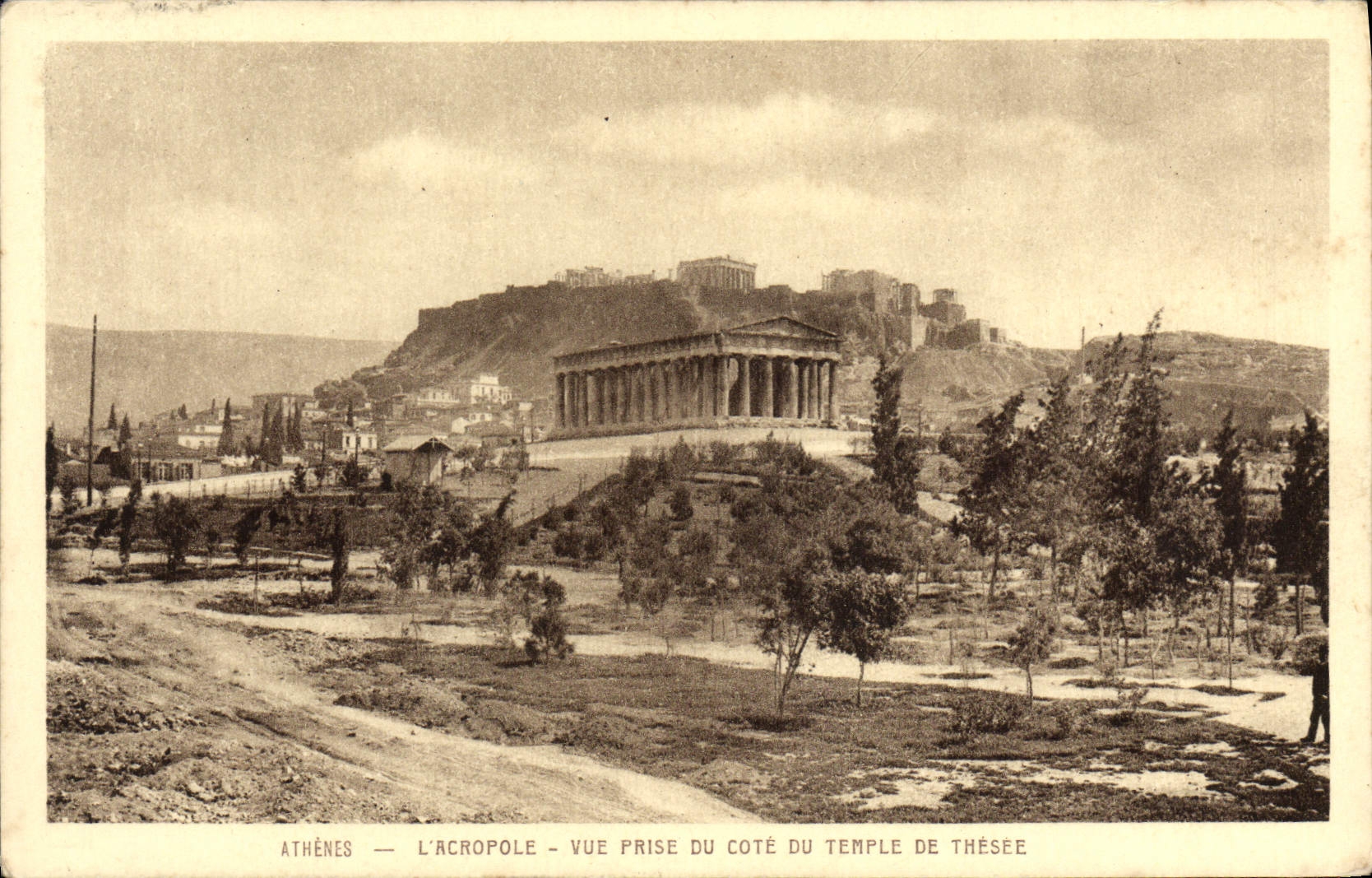 CPA Athenes L'Acropole Vue Prise Du Cote Du Temple De 