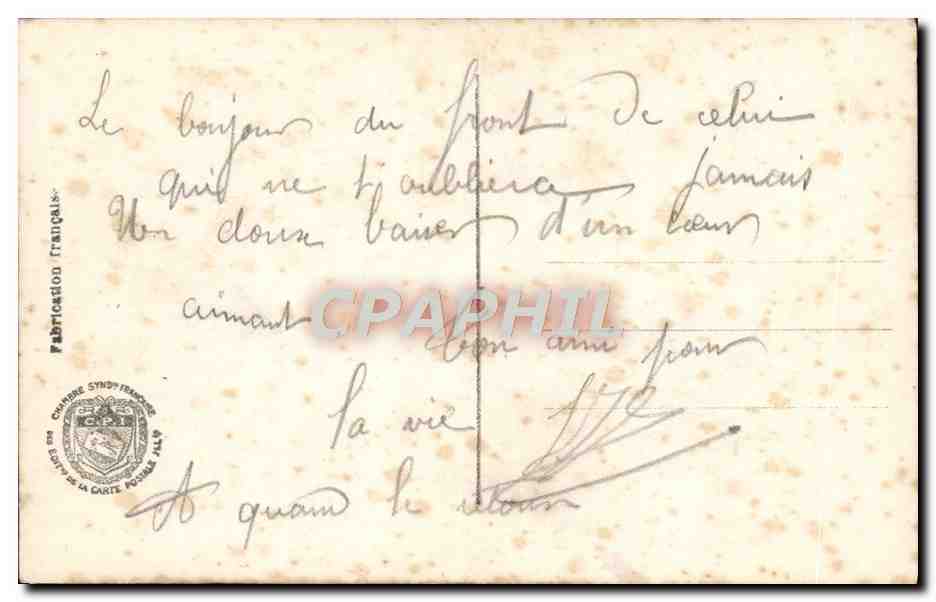 CPA Fantaisie Femme Doux souvenir  — Rückseite