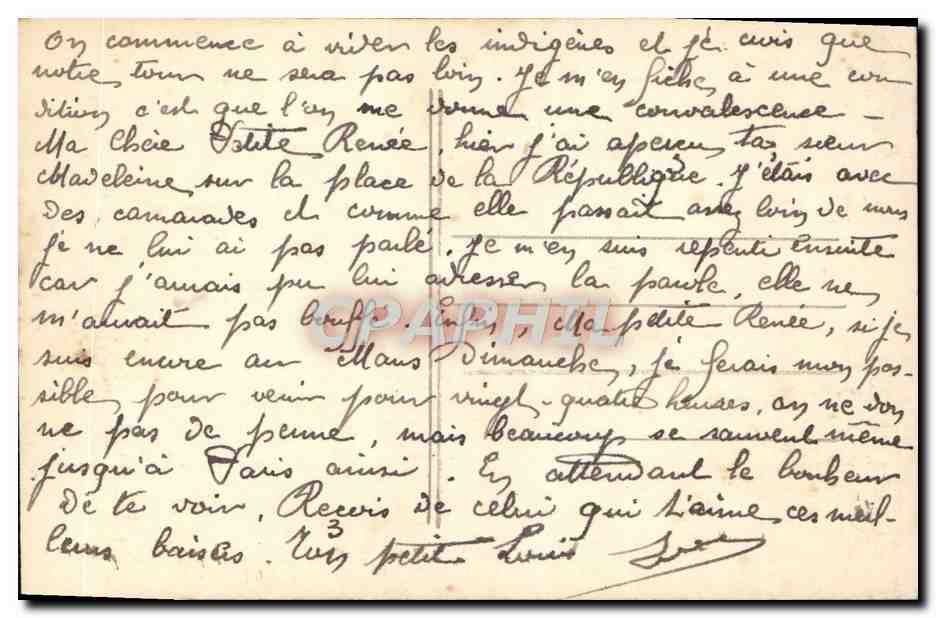 CPA Fantaisie Femme Soldat Militaria  — Verso