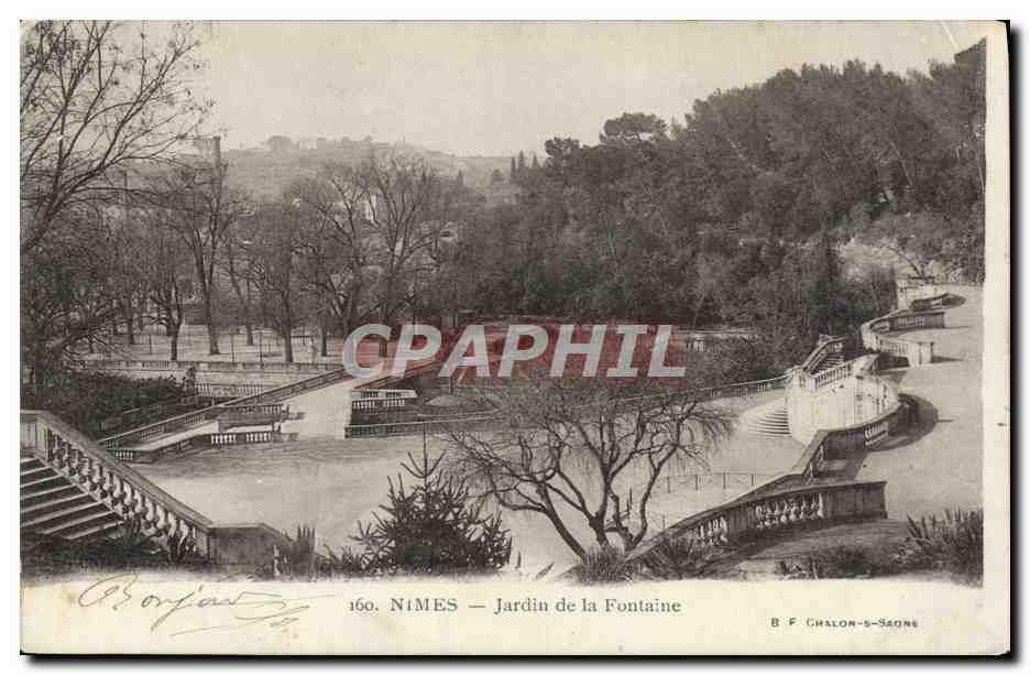 CPA Nimes Jardin de la Fontaine